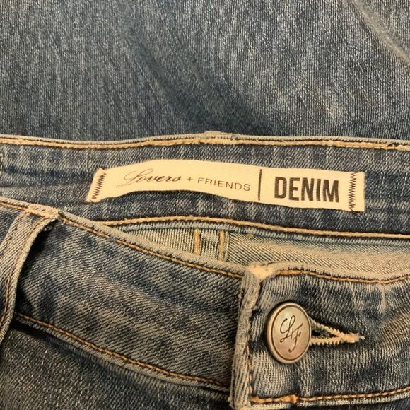 Lovers + Friends Ricky Distressed Mid Rise Skinny Jeans Axis Size 28 - Picture 9 of 11